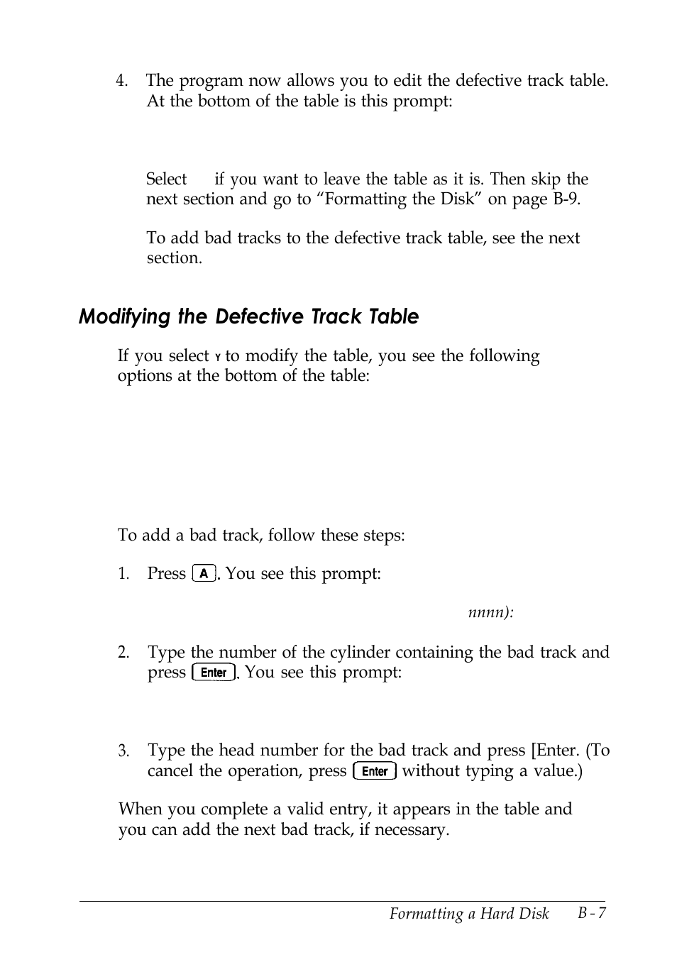 Modifying the defective track table | Epson EISA Desktop User Manual | Page 126 / 184