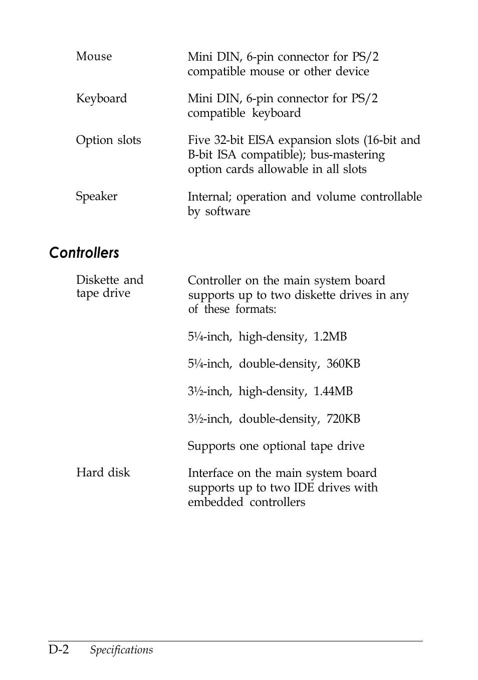 Controllers | Epson EISA Desktop User Manual | Page 151 / 184