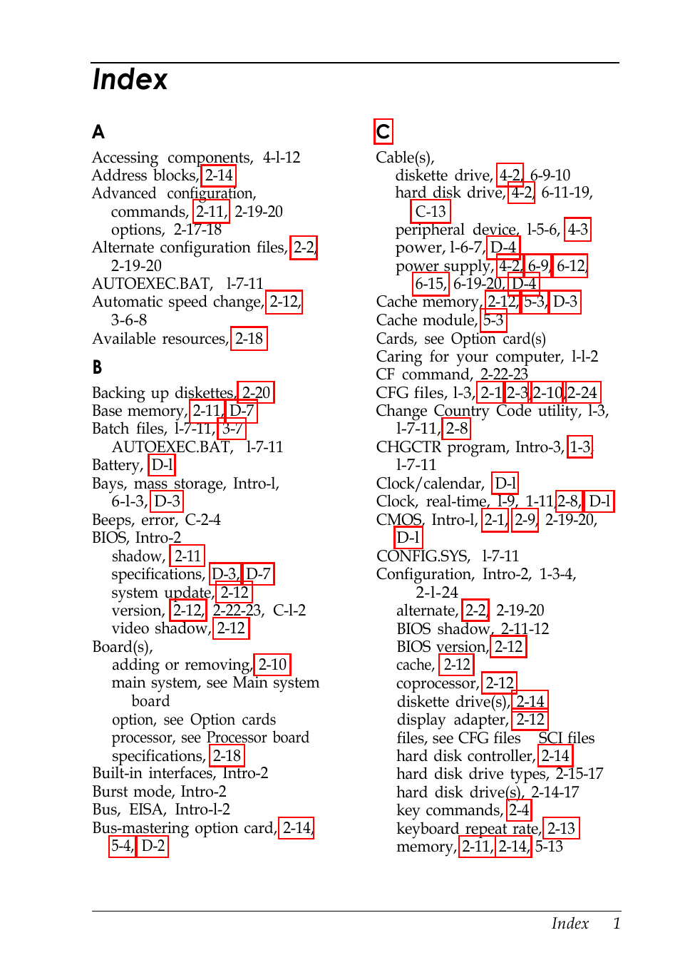 Index | Epson EISA Desktop User Manual | Page 174 / 184