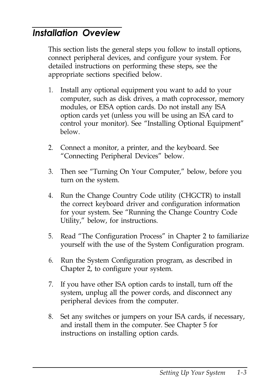 Installation oveview | Epson EISA Desktop User Manual | Page 22 / 184