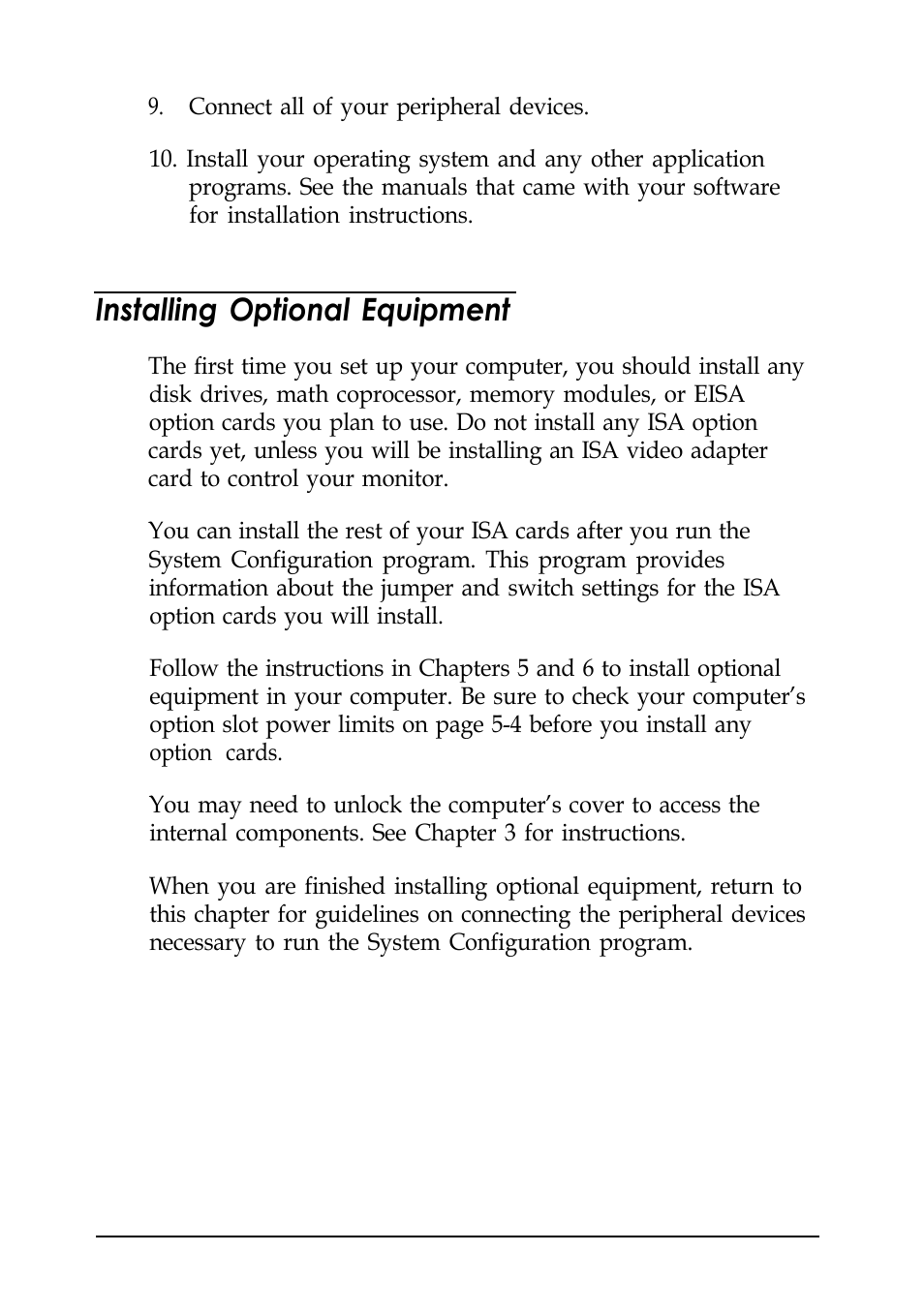 Installing optional equipment | Epson EISA Desktop User Manual | Page 23 / 184