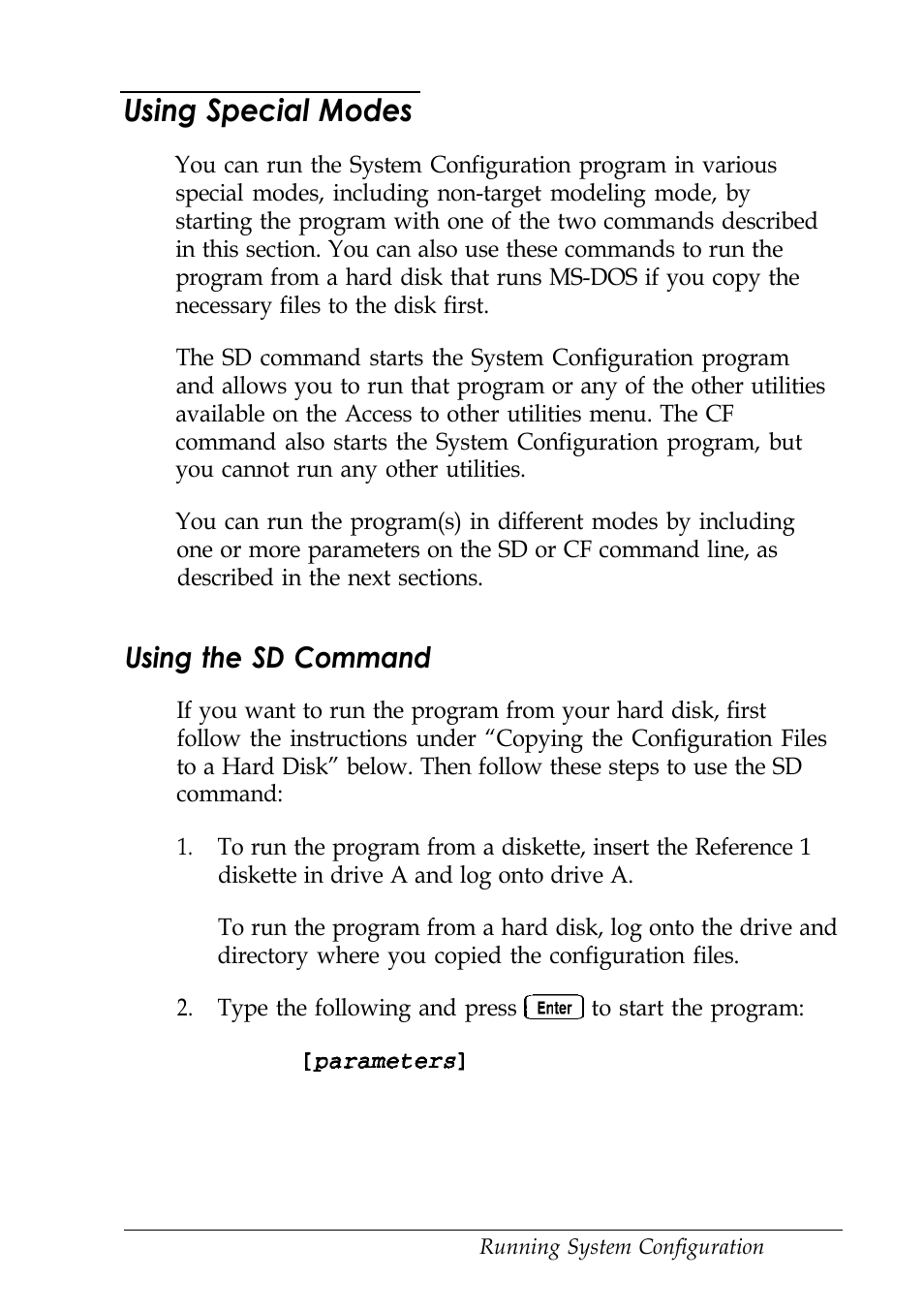 Using special modes, Using the sd command | Epson EISA Desktop User Manual | Page 51 / 184