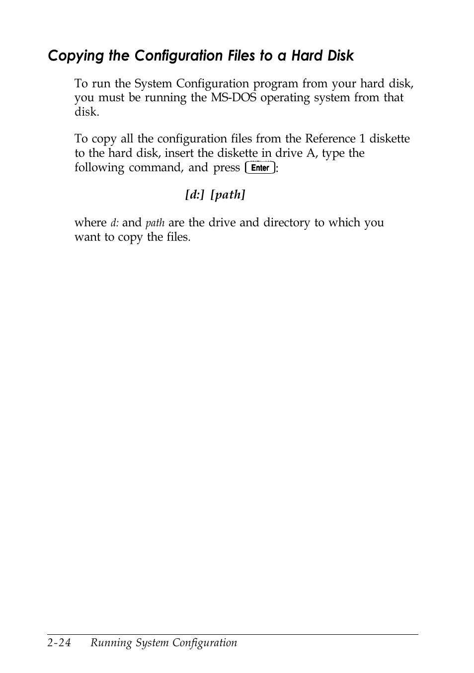 Copying the configuration files to a hard disk | Epson EISA Desktop User Manual | Page 54 / 184