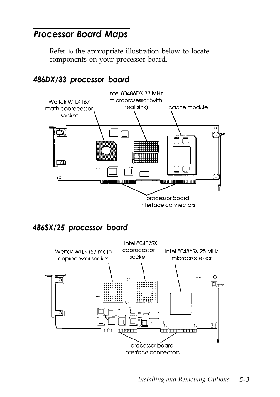 Processor board maps | Epson EISA Desktop User Manual | Page 78 / 184