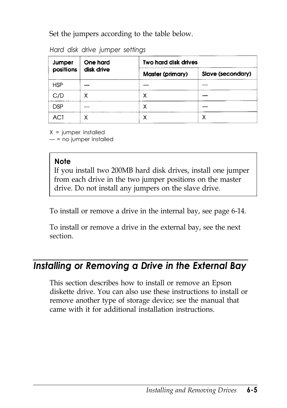 Installing or removing a drive in the external bay | Epson EISA Desktop User Manual | Page 95 / 184