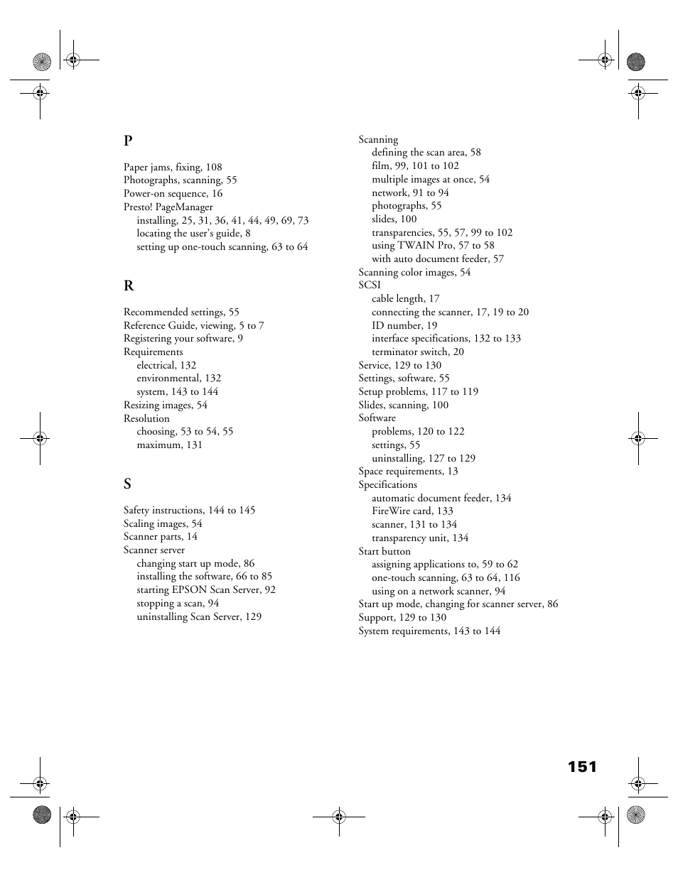 151 p | Epson 1680 User Manual | Page 158 / 159