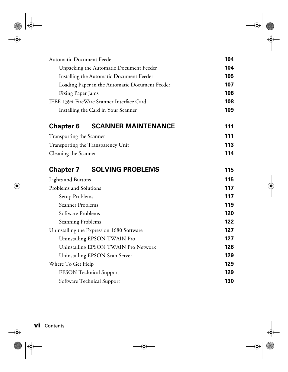 Epson 1680 User Manual | Page 6 / 159