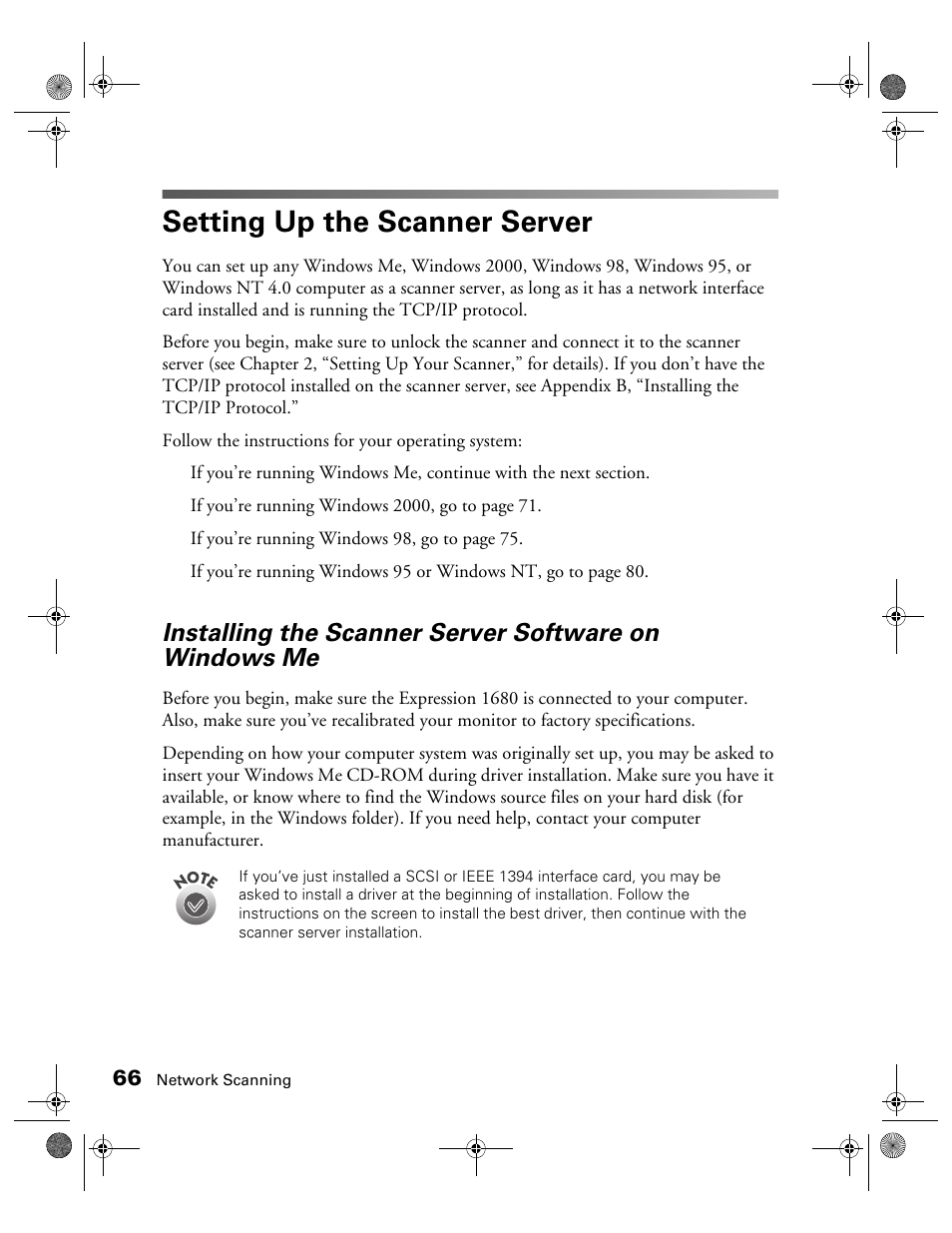 Setting up the scanner server | Epson 1680 User Manual | Page 73 / 159