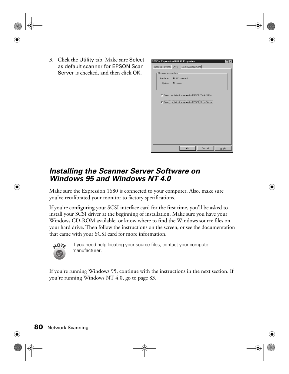 Windows nt 4.0 | Epson 1680 User Manual | Page 87 / 159