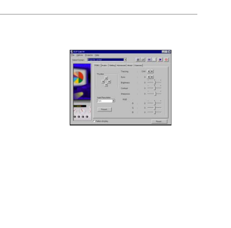 Changing projector settings | Epson 5350  EN User Manual | Page 126 / 182