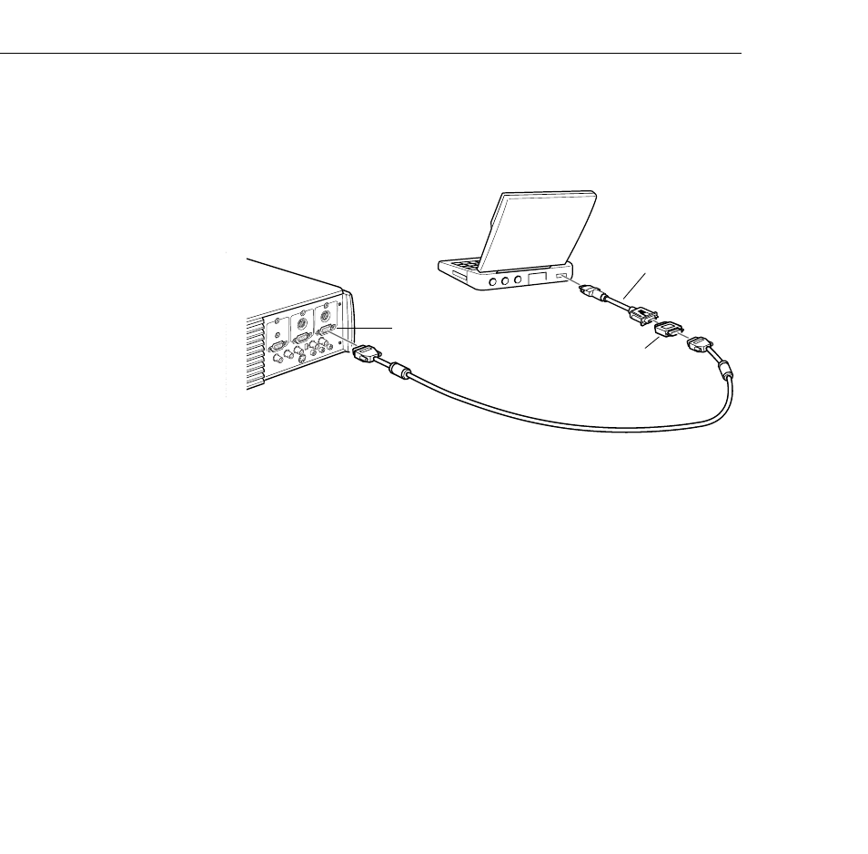 Connecting the video cable | Epson 5350  EN User Manual | Page 52 / 182