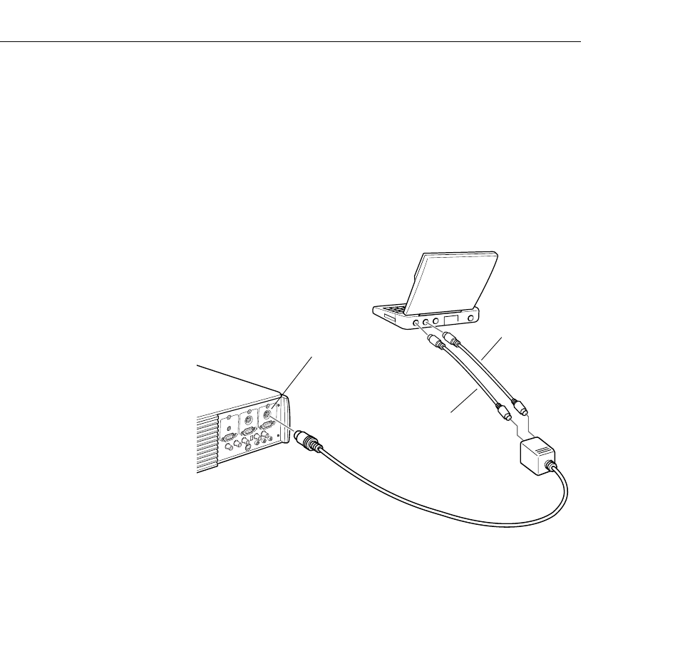 Connecting the mouse and serial cables | Epson 5350  EN User Manual | Page 56 / 182