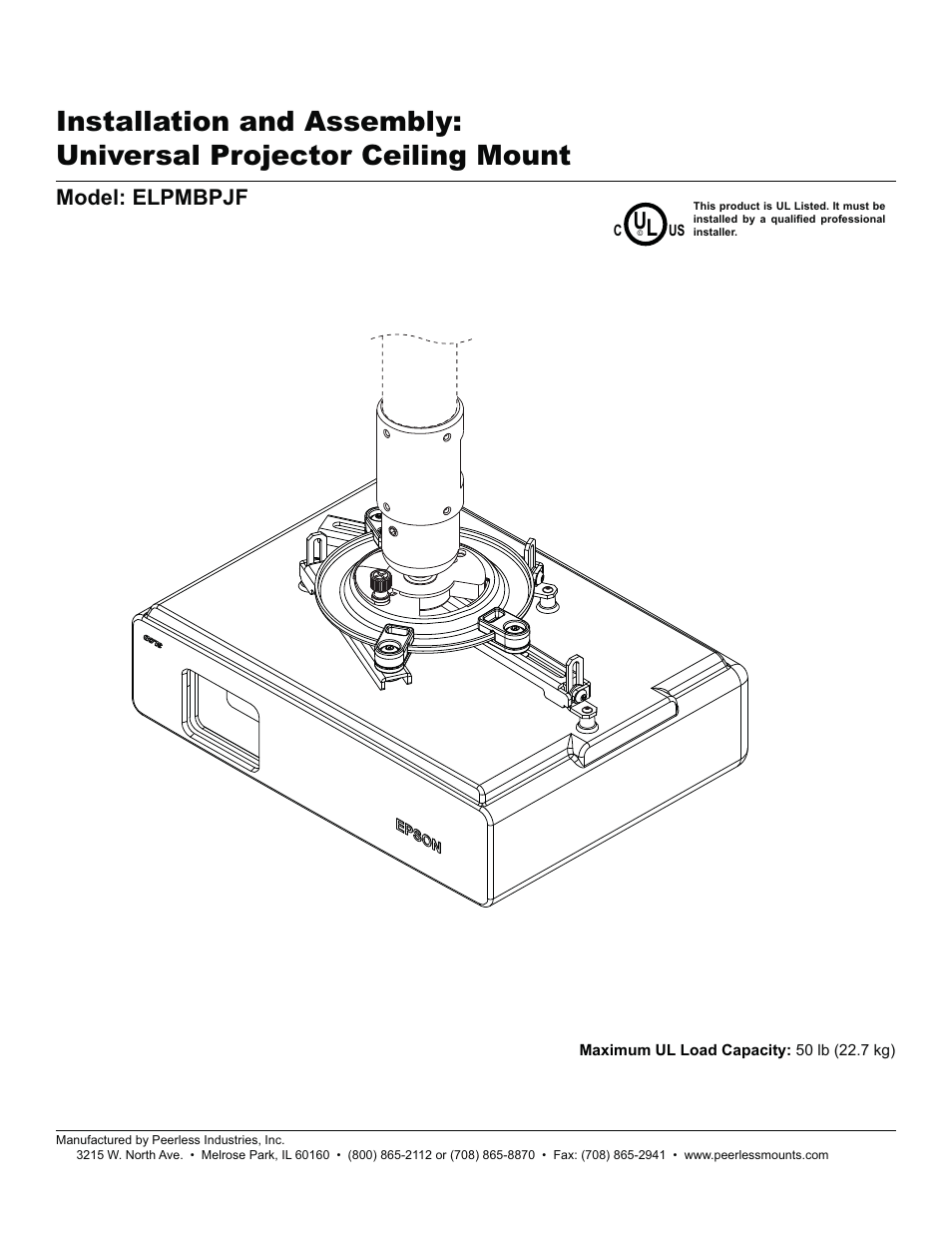 Epson ELPMBPJF User Manual | 10 pages