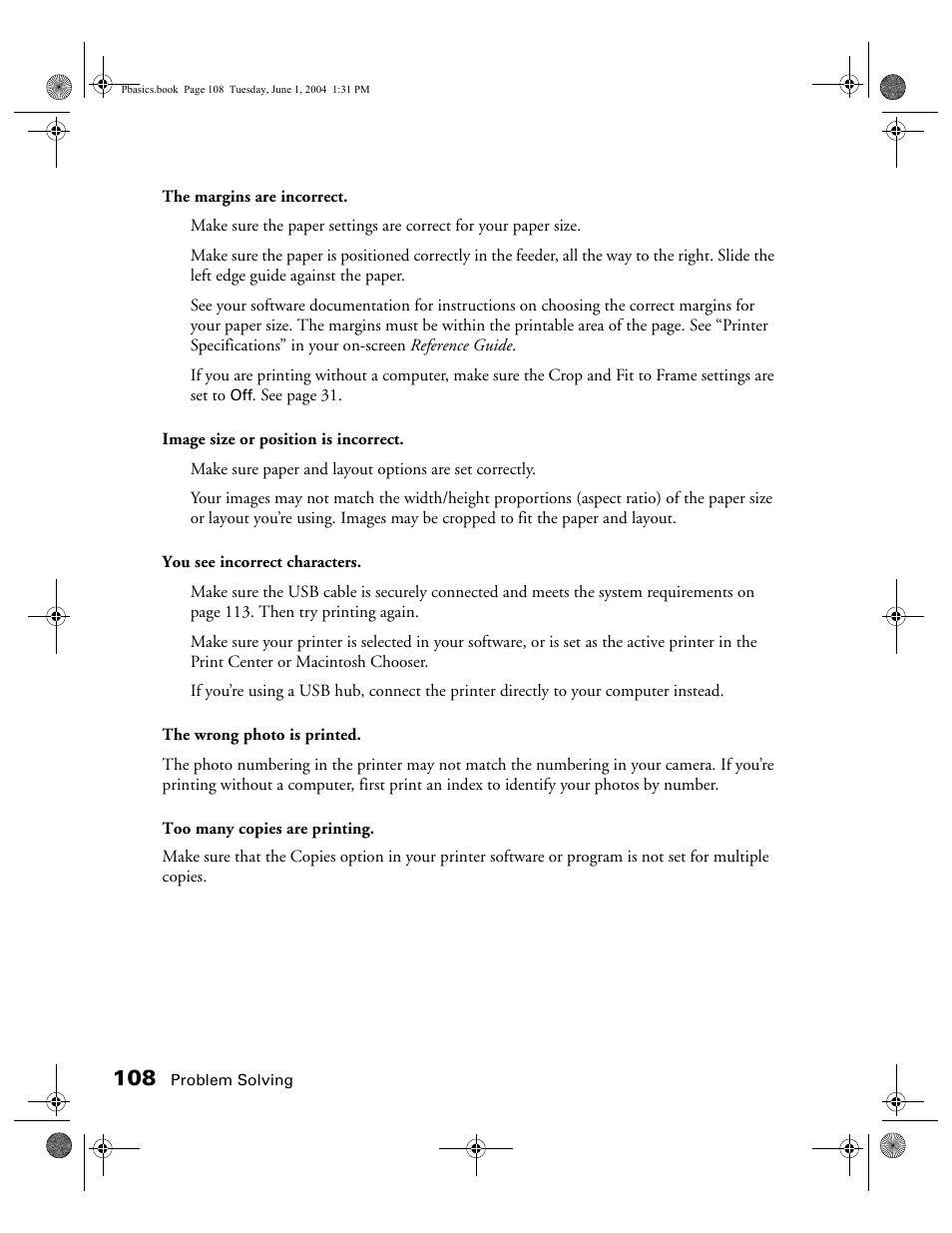 Epson Stylus Photo R300 Series User Manual | Page 108 / 124