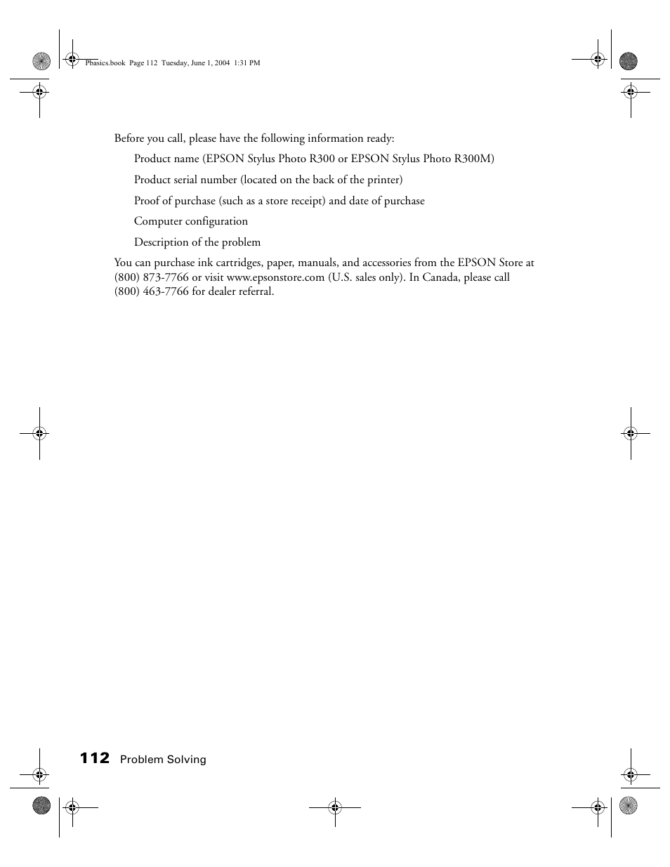 Epson Stylus Photo R300 Series User Manual | Page 112 / 124