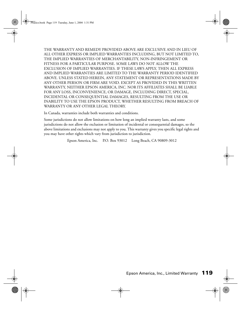 Epson Stylus Photo R300 Series User Manual | Page 119 / 124
