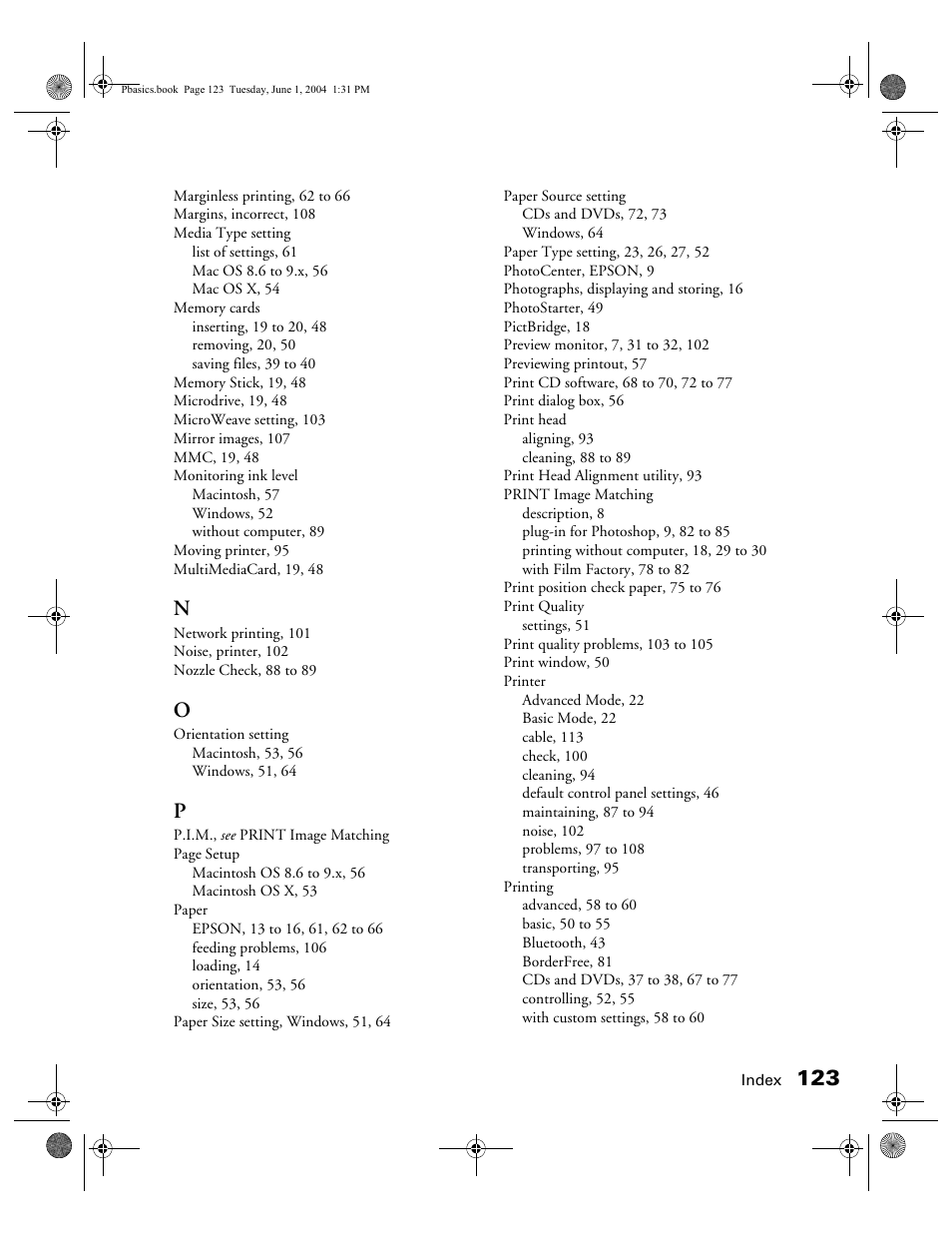 Epson Stylus Photo R300 Series User Manual | Page 123 / 124