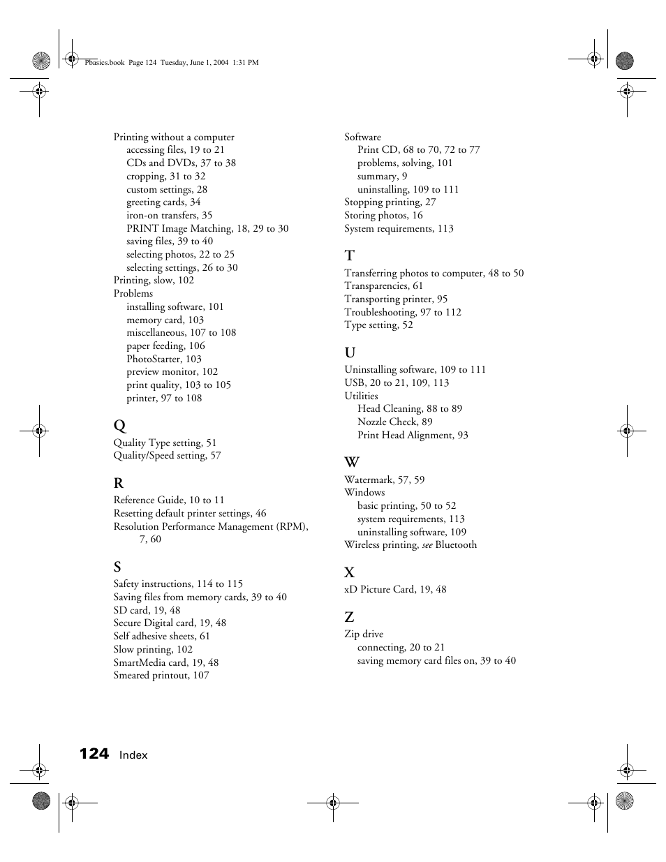 Epson Stylus Photo R300 Series User Manual | Page 124 / 124