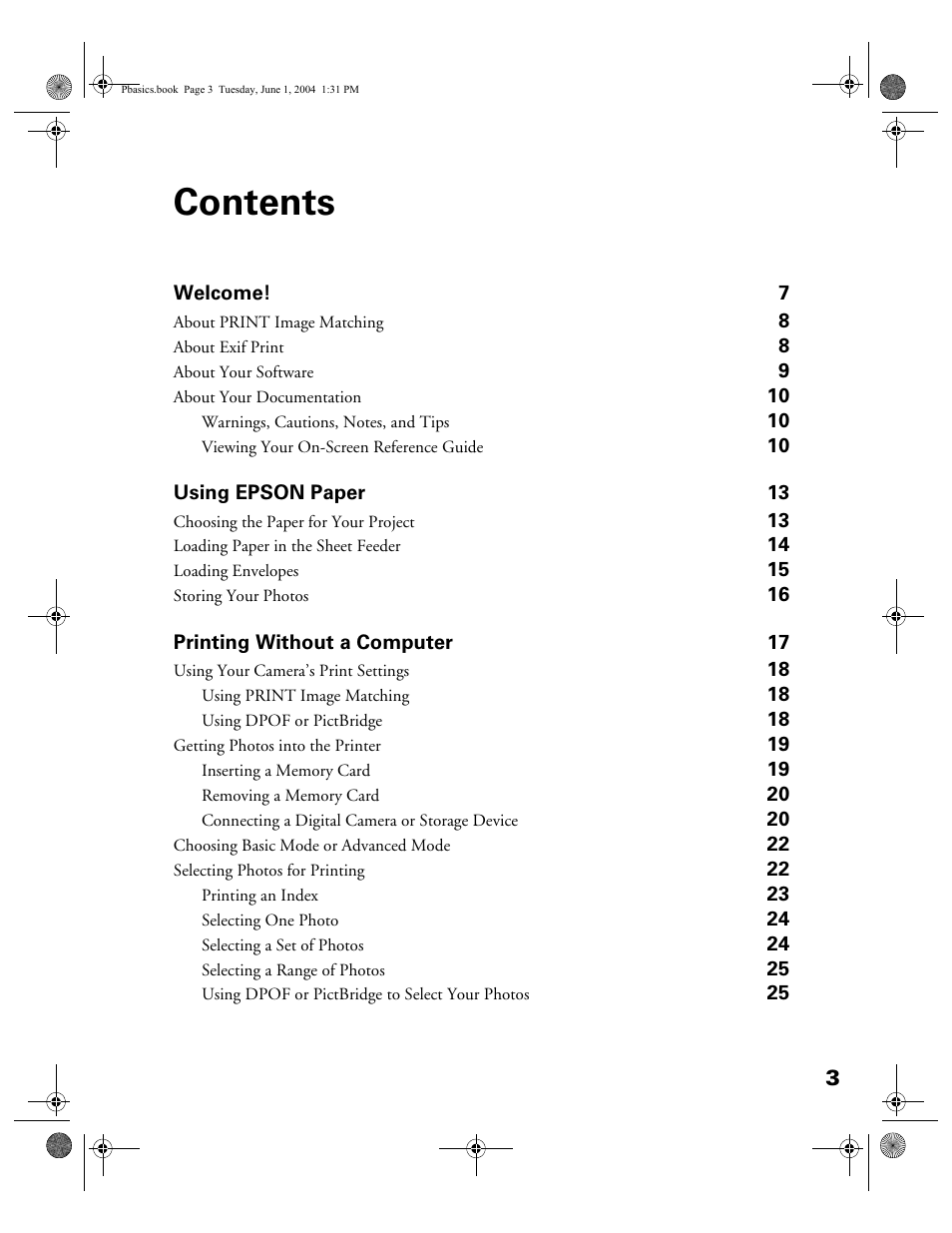 Epson Stylus Photo R300 Series User Manual | Page 3 / 124