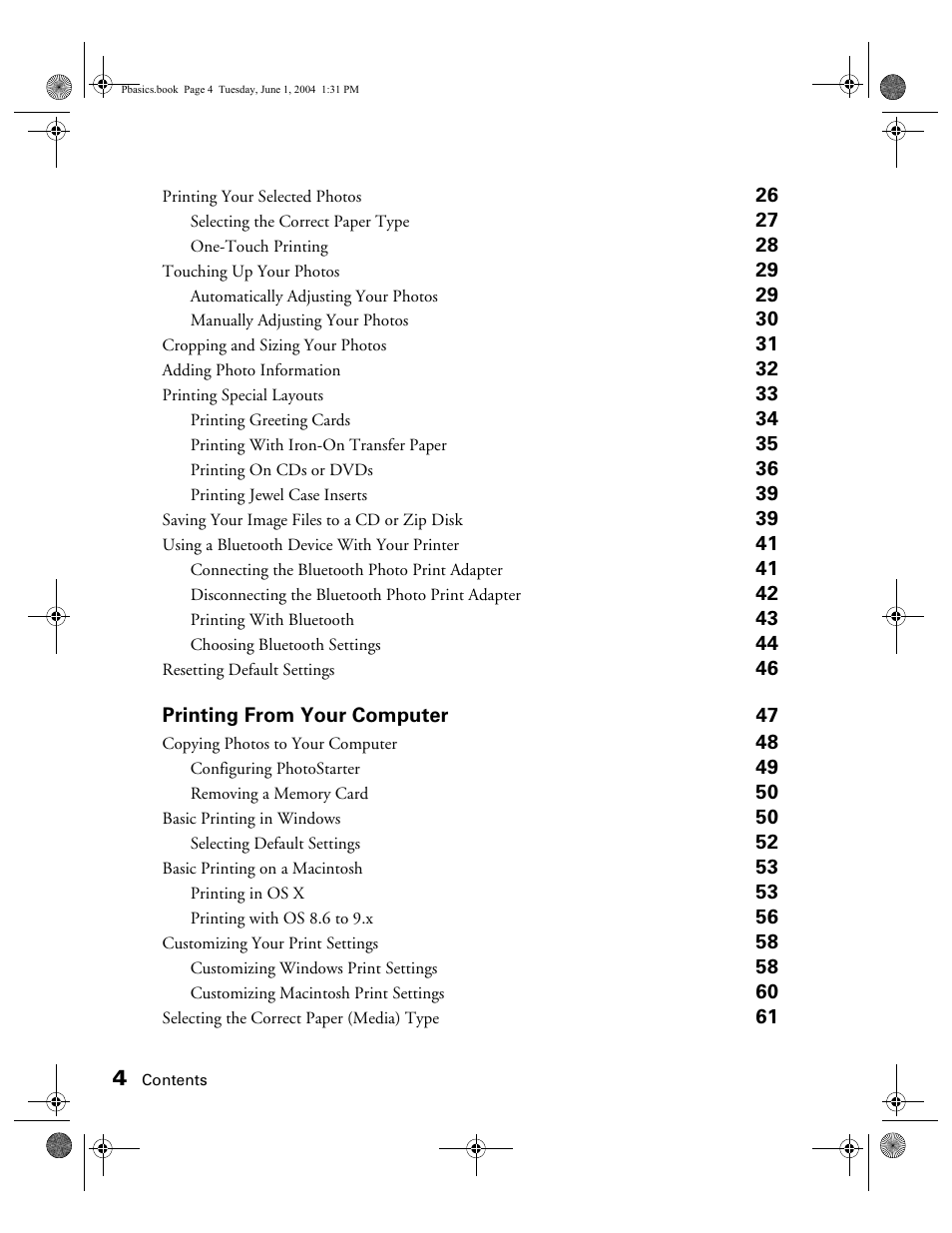 Epson Stylus Photo R300 Series User Manual | Page 4 / 124