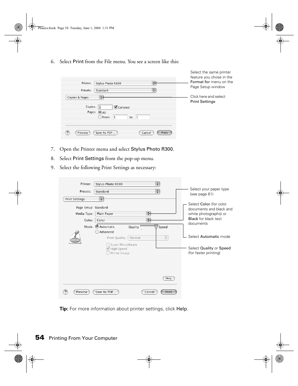Epson Stylus Photo R300 Series User Manual | Page 54 / 124
