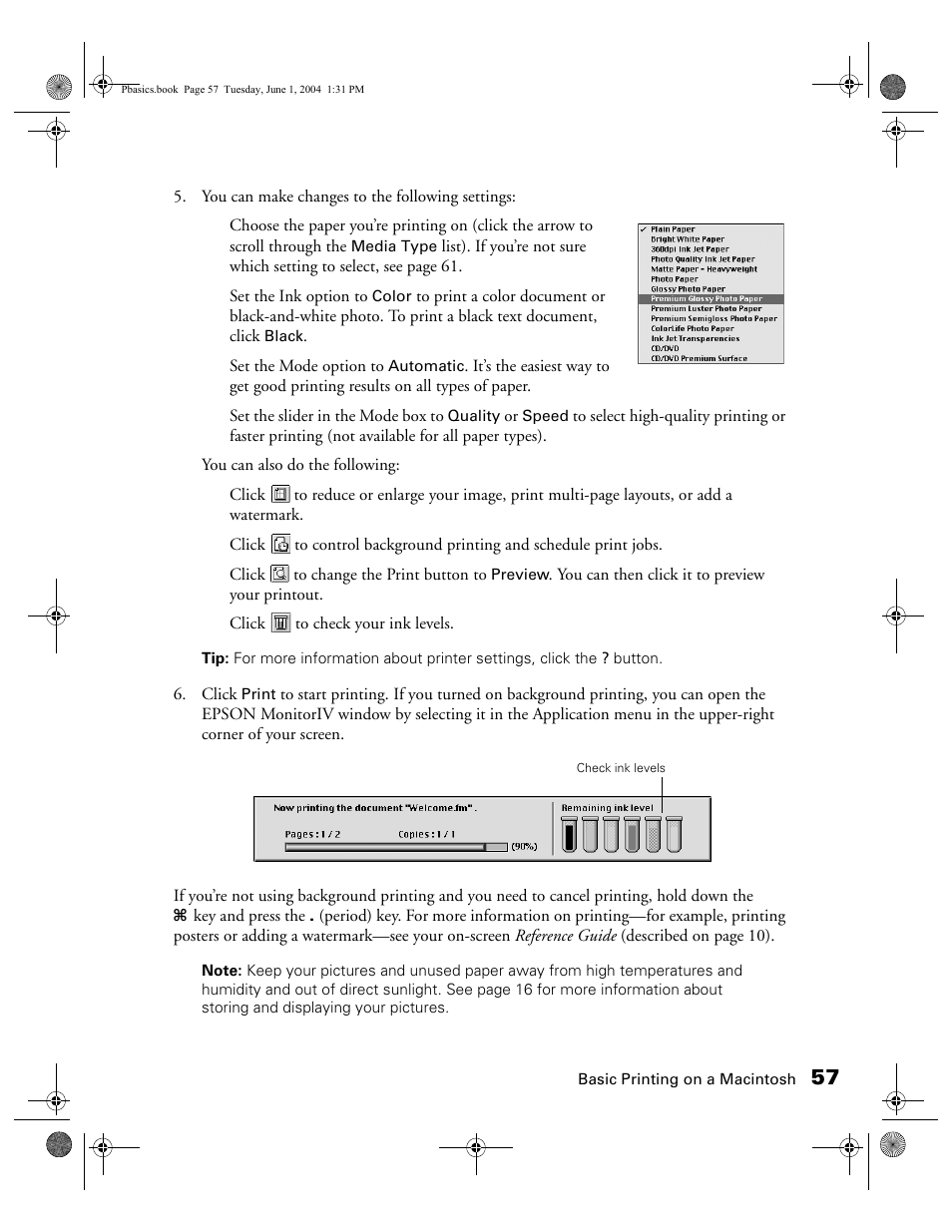 Epson Stylus Photo R300 Series User Manual | Page 57 / 124