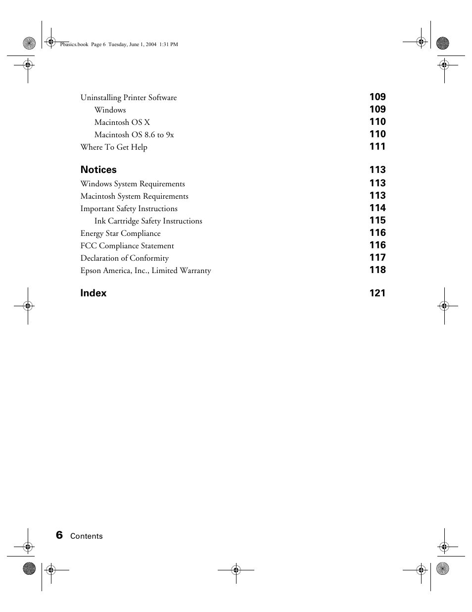Epson Stylus Photo R300 Series User Manual | Page 6 / 124