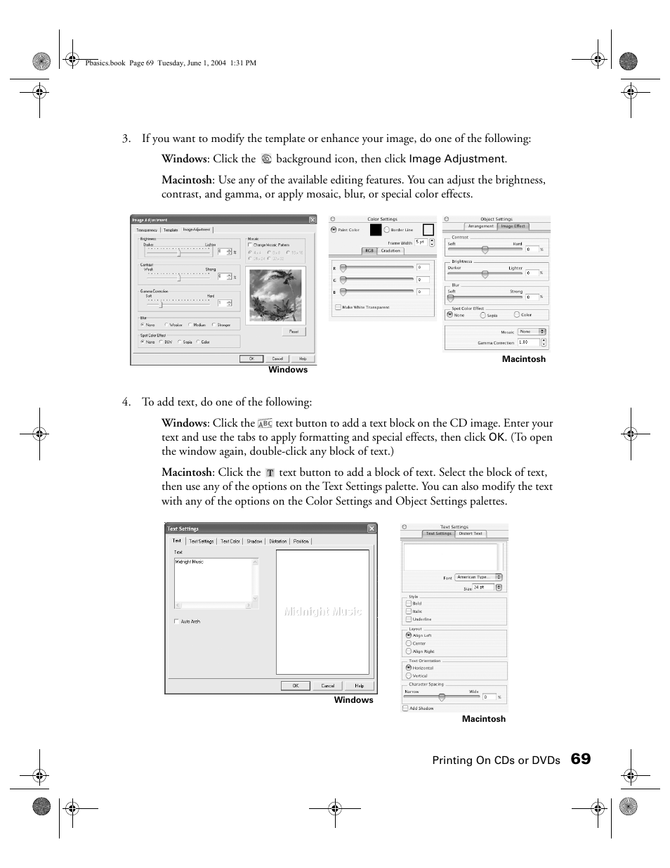 Epson Stylus Photo R300 Series User Manual | Page 69 / 124