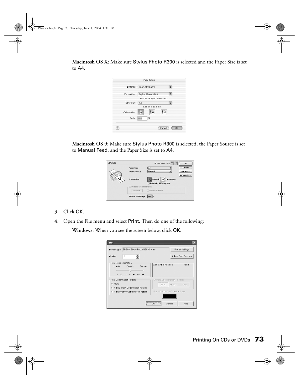 Epson Stylus Photo R300 Series User Manual | Page 73 / 124