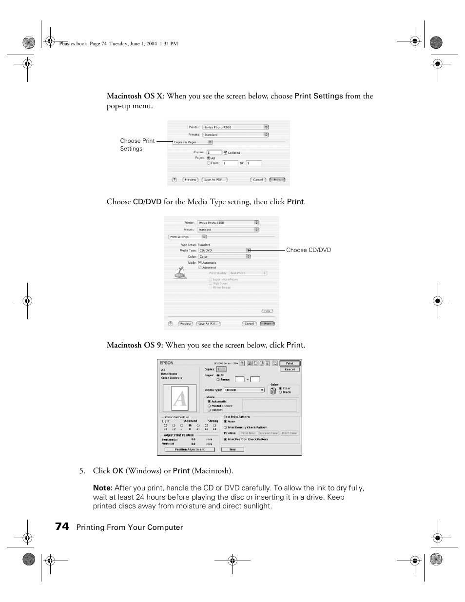 Epson Stylus Photo R300 Series User Manual | Page 74 / 124