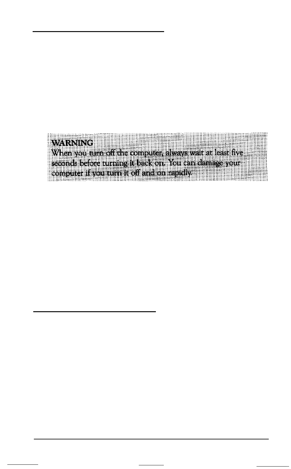 The computer won’t start, The computer locks up, Power | Epson 20 User Manual | Page 133 / 218