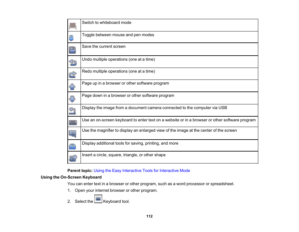Epson BrightLink 435Wi User Manual | Page 112 / 238