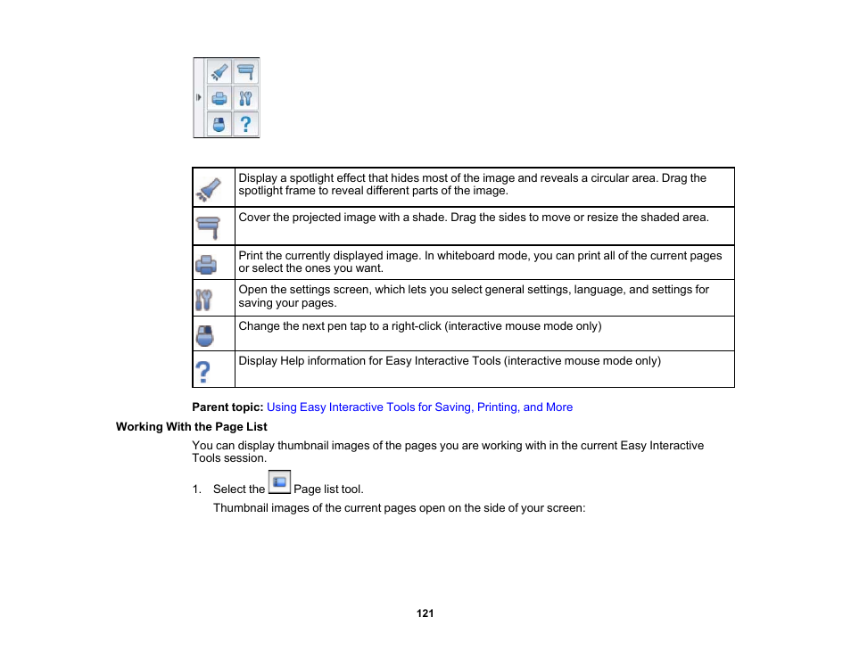 Epson BrightLink 435Wi User Manual | Page 121 / 238