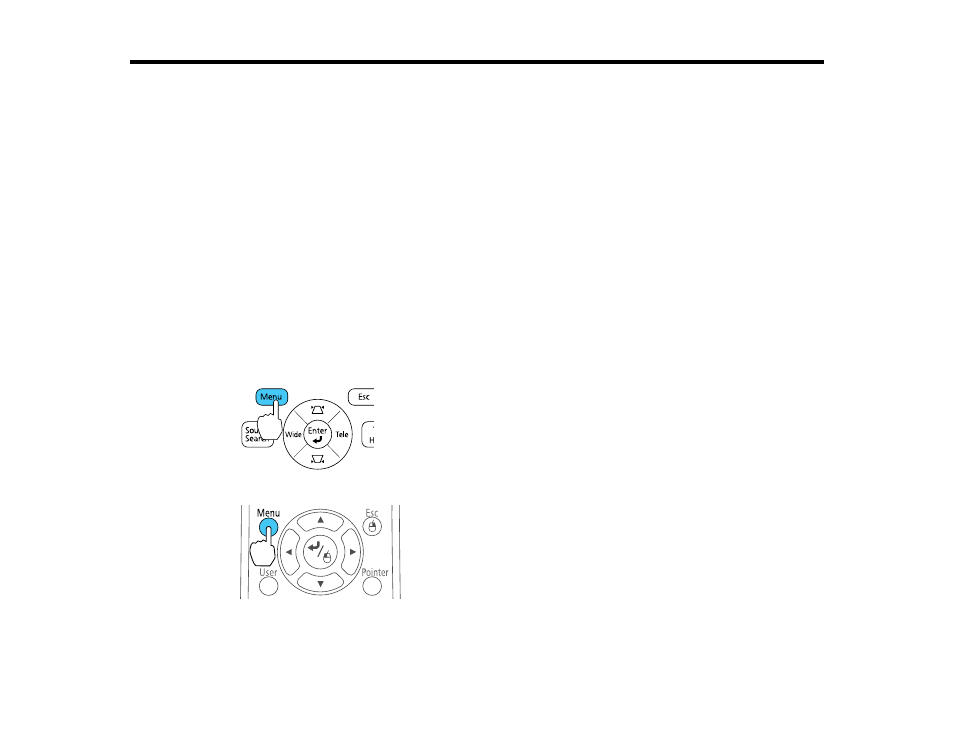Adjusting the menu settings, Using the projector's menus | Epson BrightLink 435Wi User Manual | Page 129 / 238
