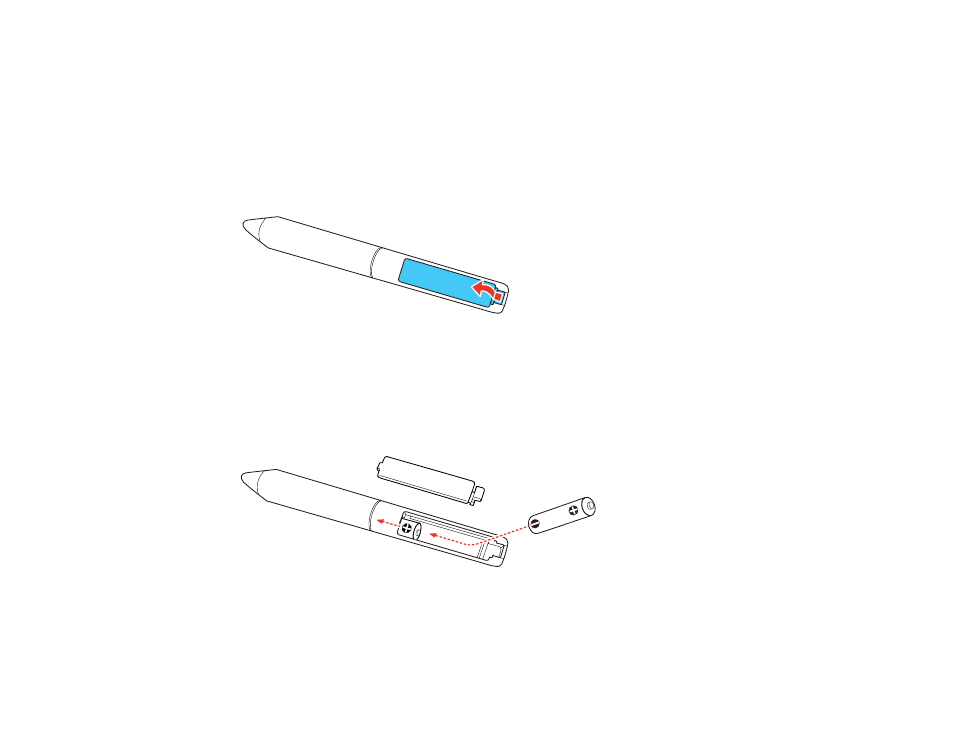 Replacing the pen batteries | Epson BrightLink 435Wi User Manual | Page 159 / 238