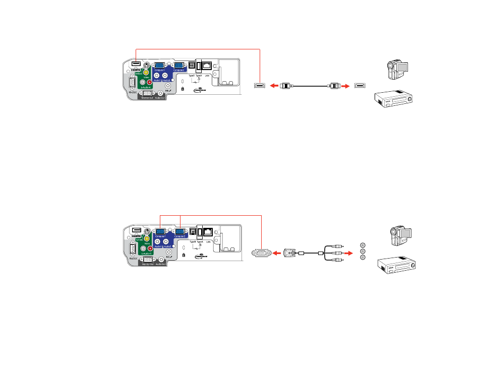 Connecting to a component-to-vga video source | Epson BrightLink 435Wi User Manual | Page 33 / 238