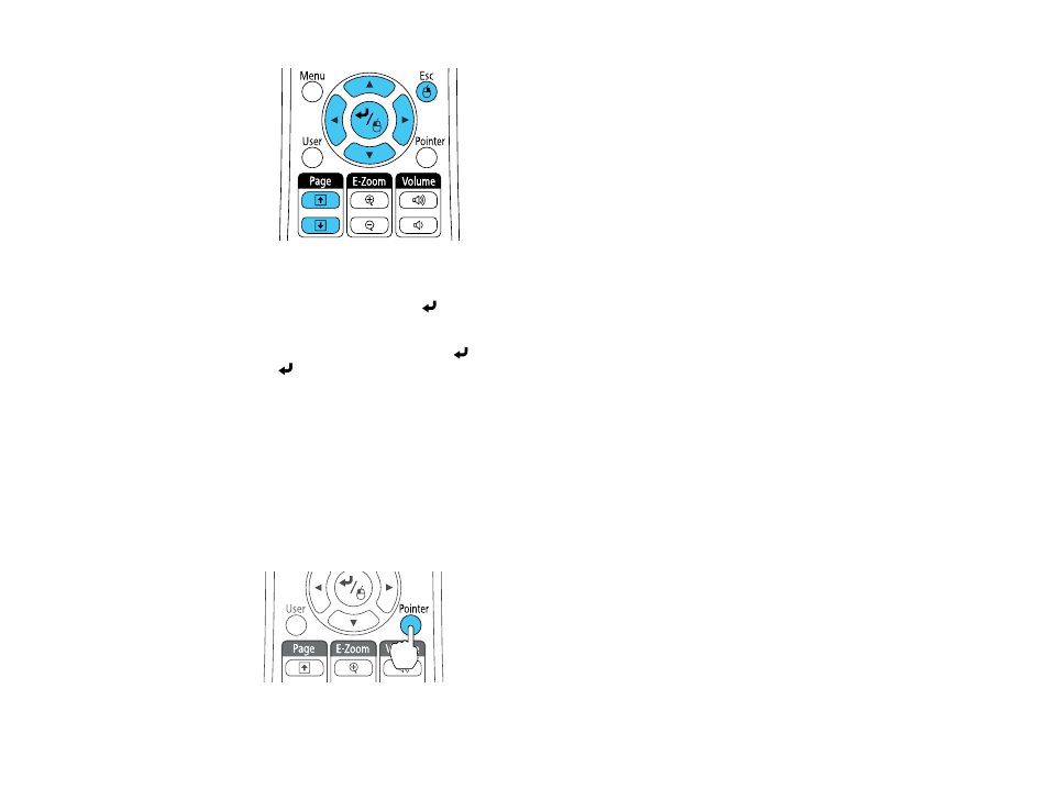Using the remote control as a presentation pointer | Epson BrightLink 435Wi User Manual | Page 78 / 238