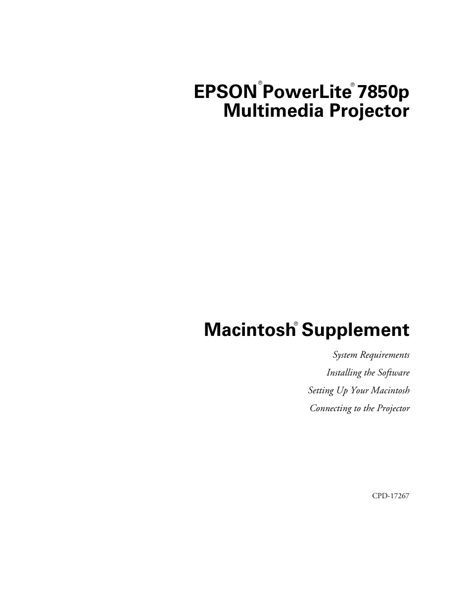 Epson PowerLite 850p User Manual | 12 pages