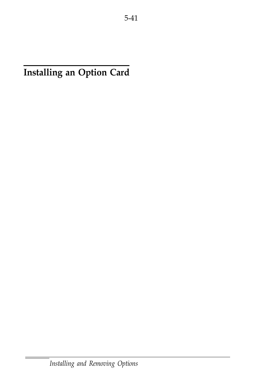 Installing the option card, Installing an option card | Epson Equity 286 PLUS User Manual | Page 102 / 263