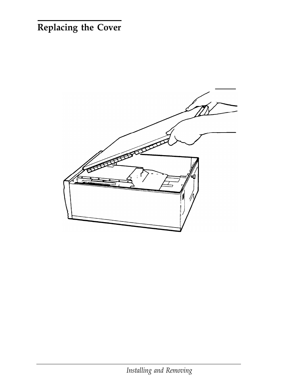 Replacing the cover | Epson Equity 286 PLUS User Manual | Page 131 / 263