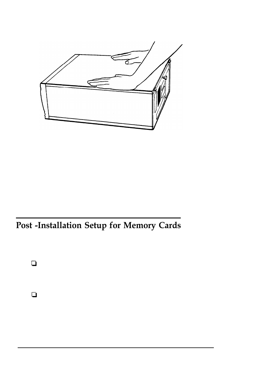 Post-installation setup for memory cards | Epson Equity 286 PLUS User Manual | Page 132 / 263