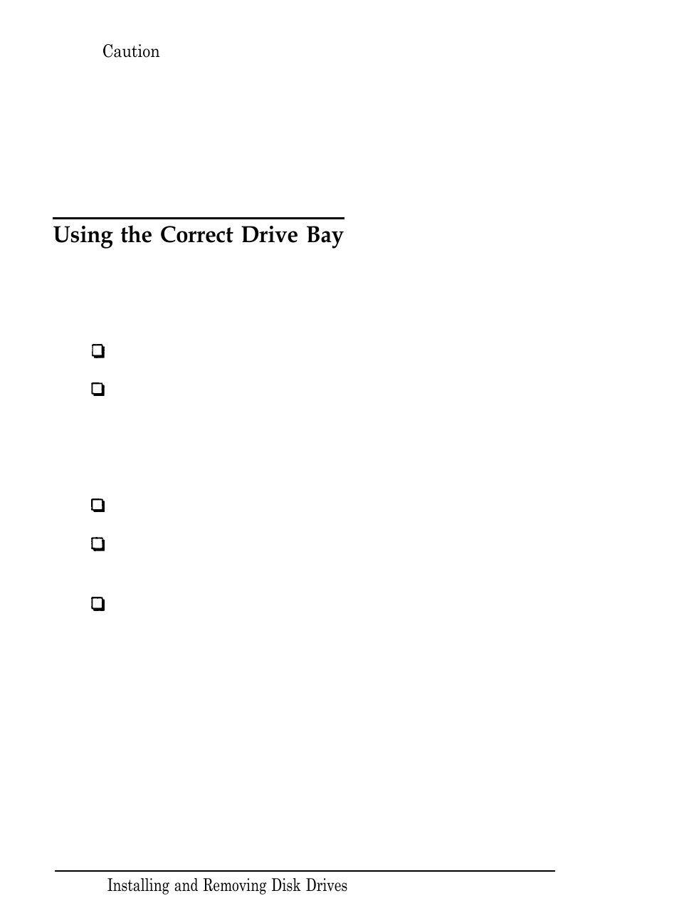 Using the correct drive bay | Epson Equity 286 PLUS User Manual | Page 141 / 263