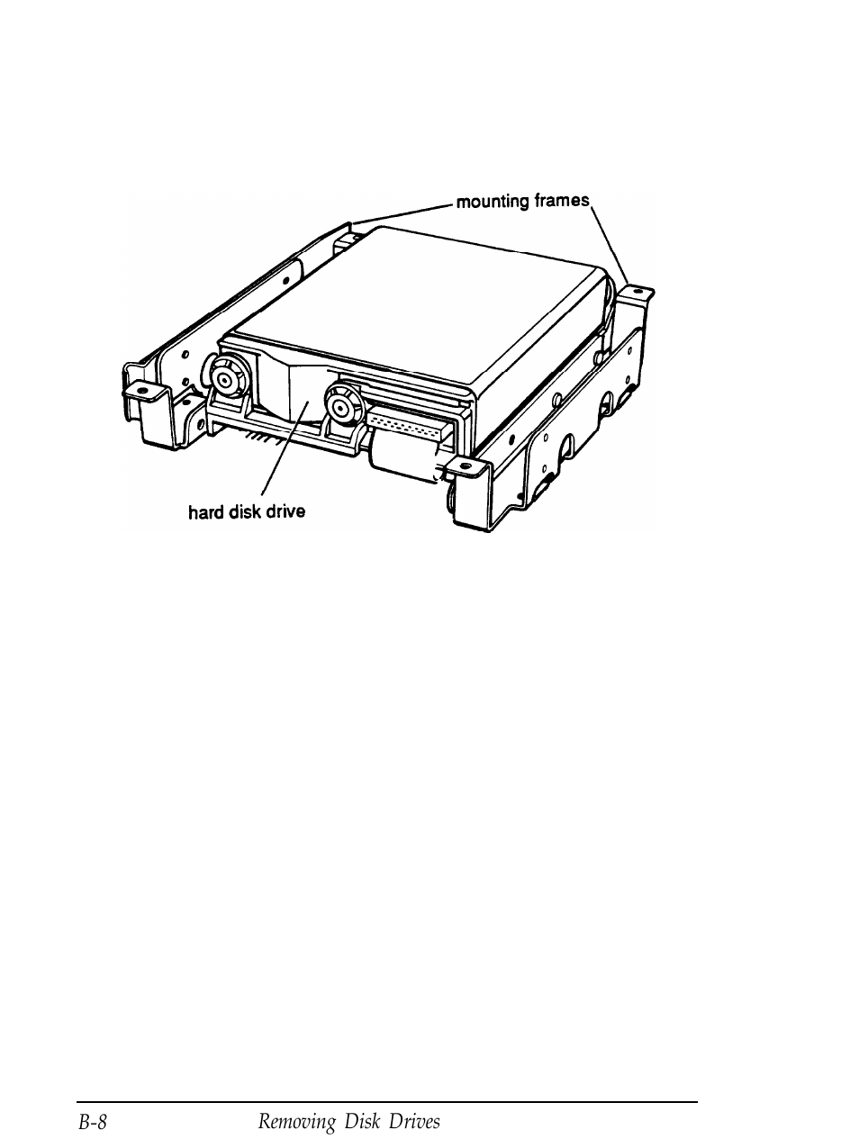 Removing the mounting frames from the drive | Epson Equity 286 PLUS User Manual | Page 147 / 263