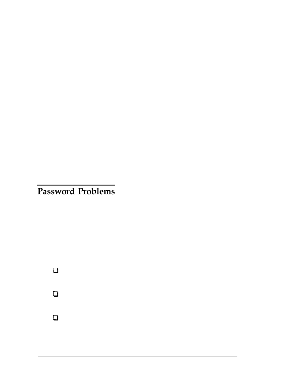 Password problems | Epson Equity 286 PLUS User Manual | Page 224 / 263