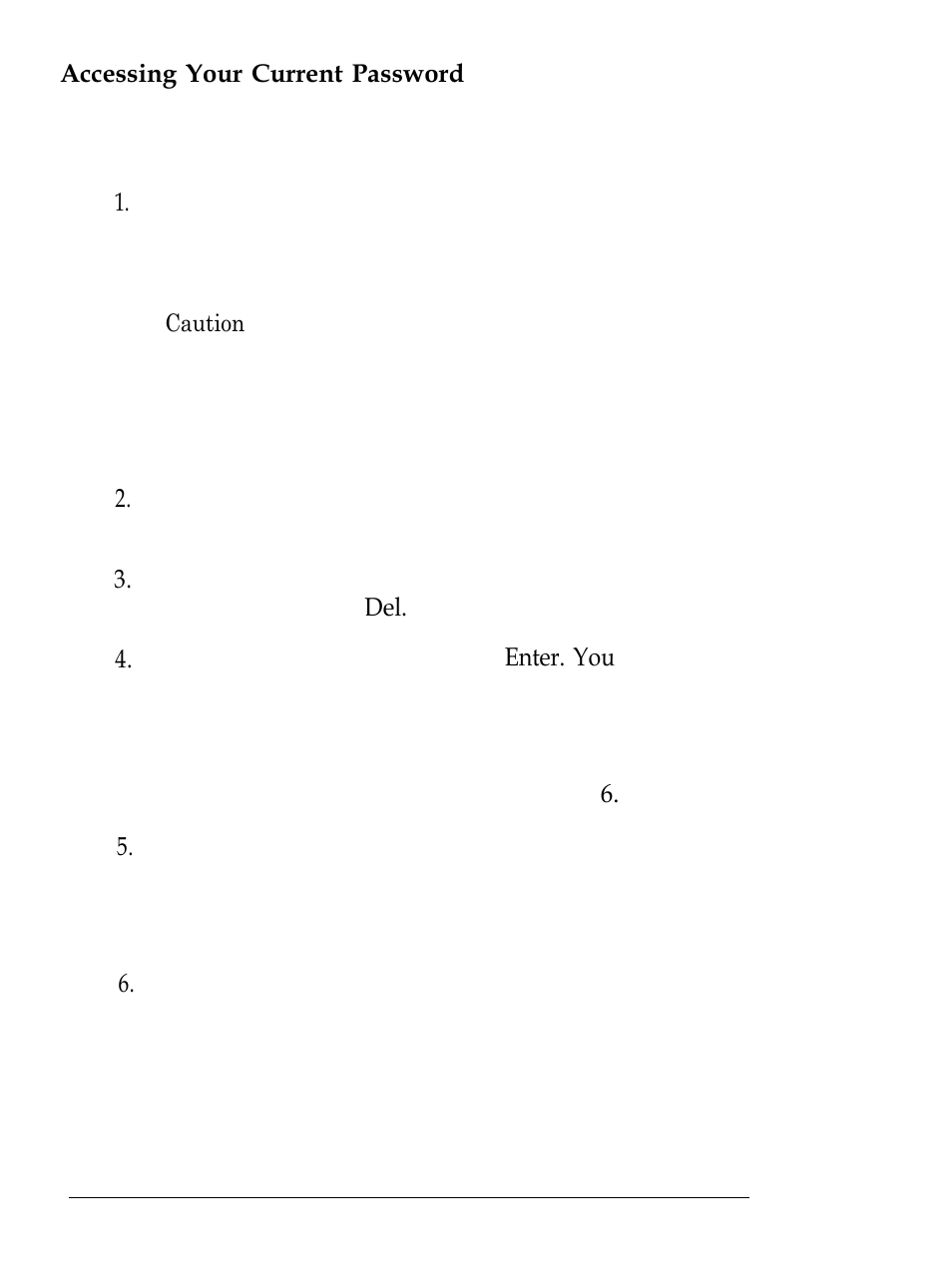 Accessing your curent password | Epson Equity 286 PLUS User Manual | Page 225 / 263