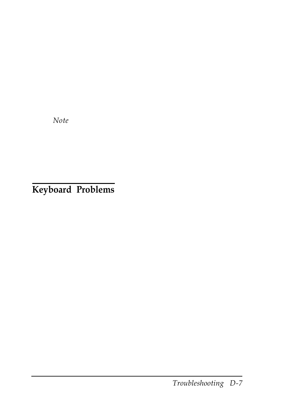 Keyboard problems | Epson Equity 286 PLUS User Manual | Page 226 / 263