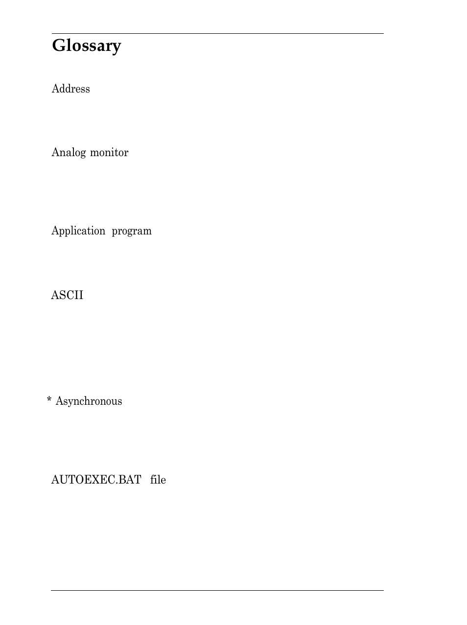 Glossary | Epson Equity 286 PLUS User Manual | Page 240 / 263