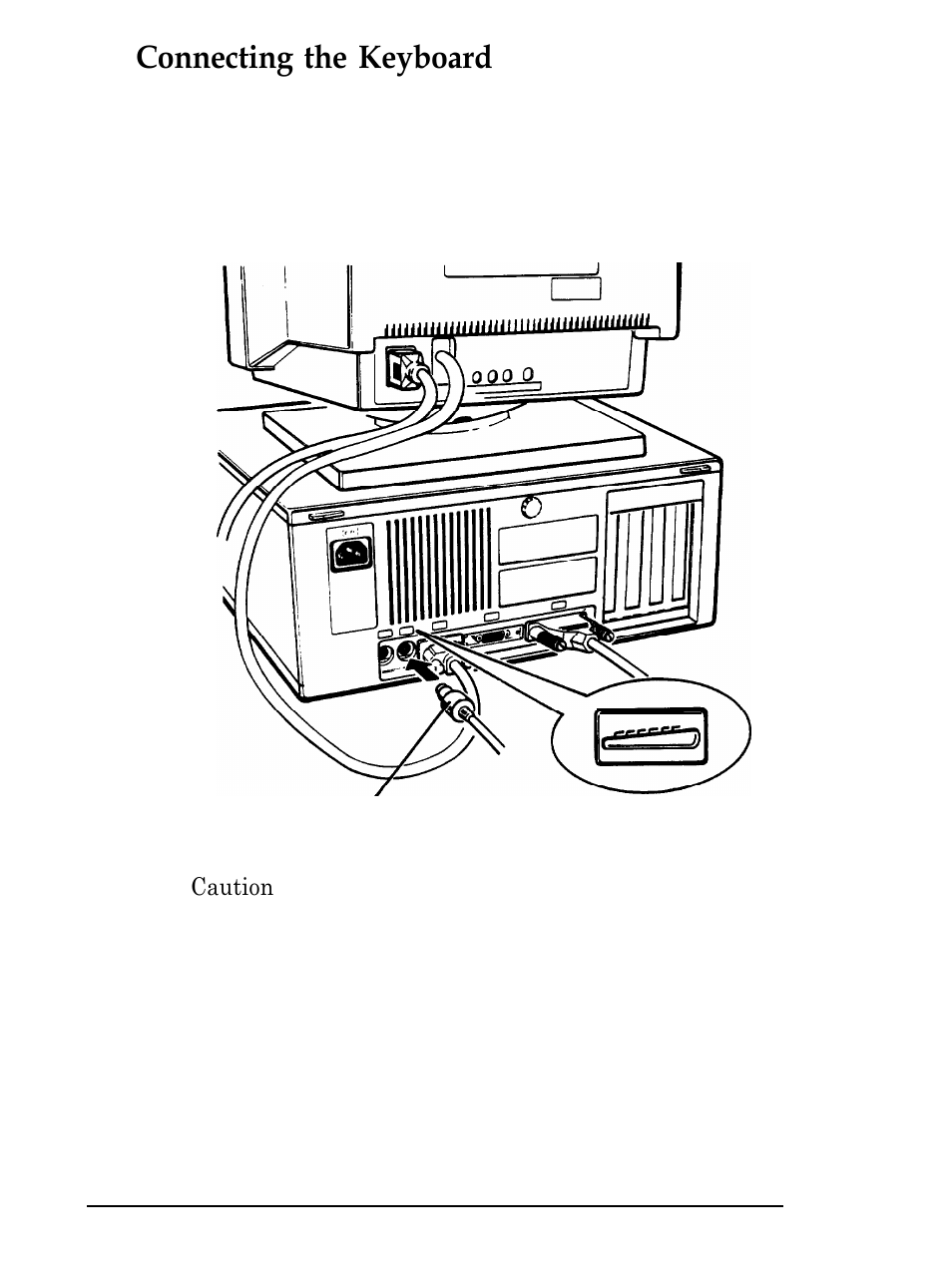 Connecting the keyboard | Epson Equity 286 PLUS User Manual | Page 29 / 263