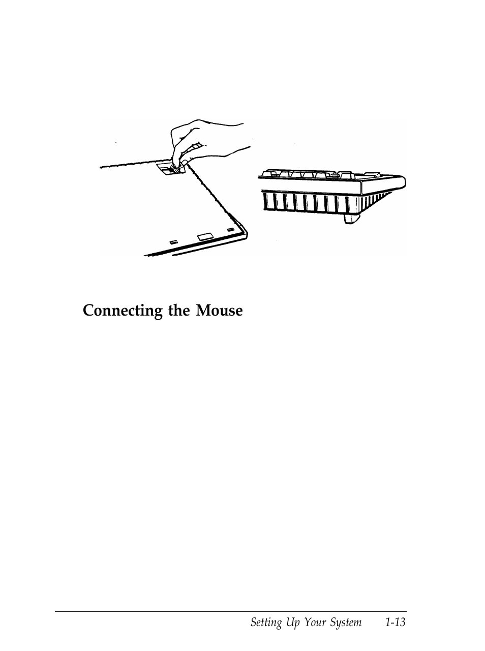 Connecting the mouse | Epson Equity 286 PLUS User Manual | Page 30 / 263