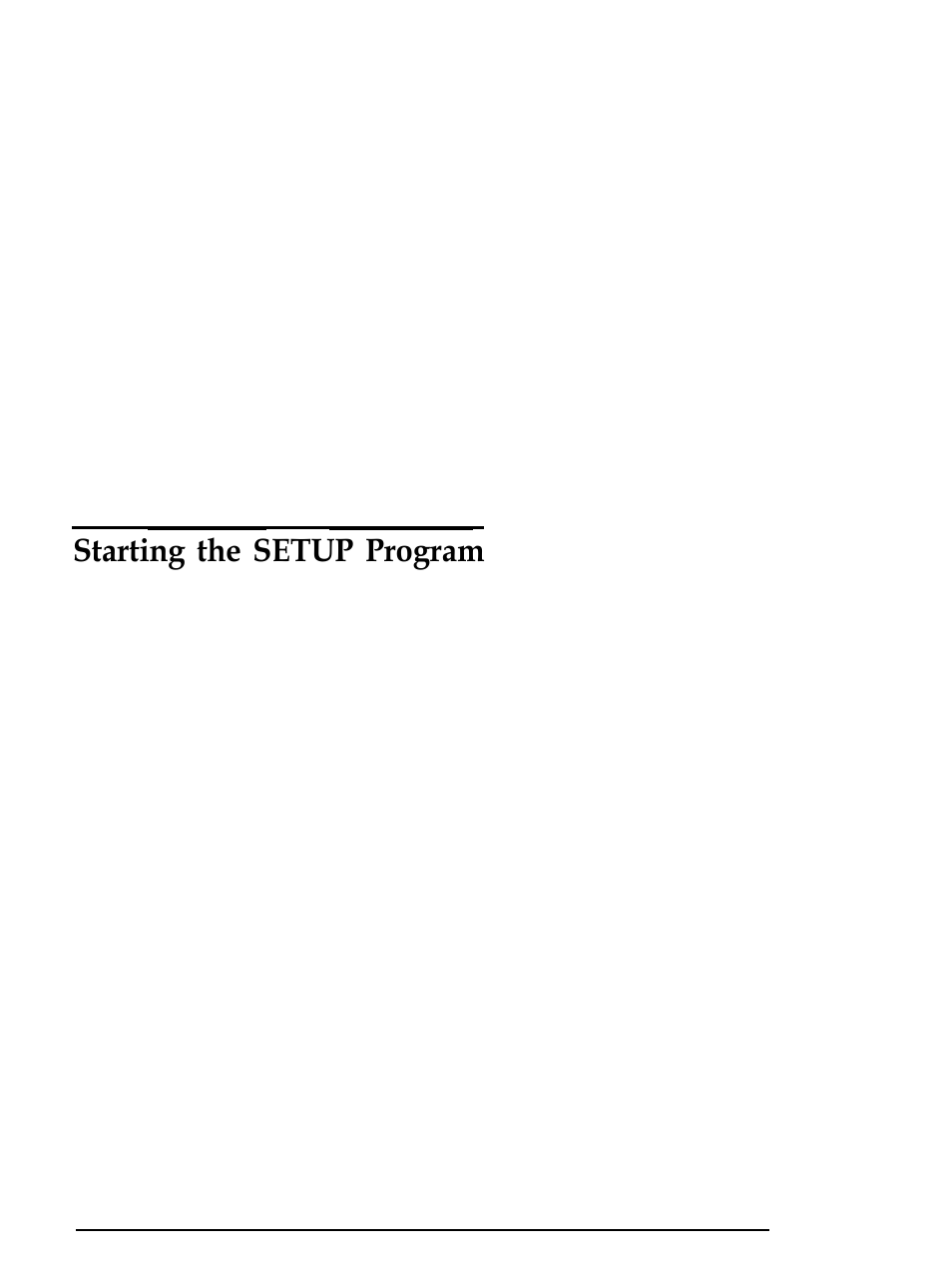 Starting the setup program, Press <del> to start setup, Start operating system run setup | Epson Equity 286 PLUS User Manual | Page 37 / 263